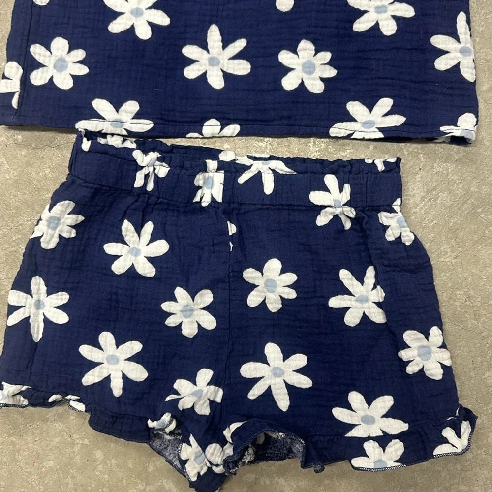 Btween blue daisy ruffle two piece set 8 - Picture 2 of 5